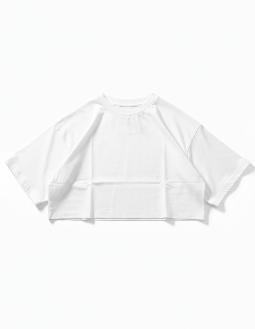 CROP TOP BLANCO OVERSIZE MUJER