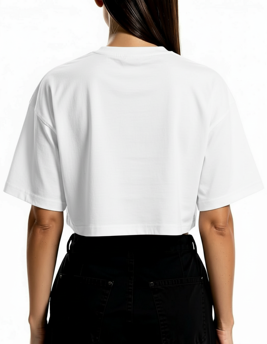 CROP TOP BLANCO OVERSIZE MUJER