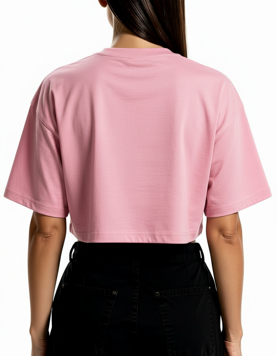 CROP TOP ROSA MUJER OVERSIZE