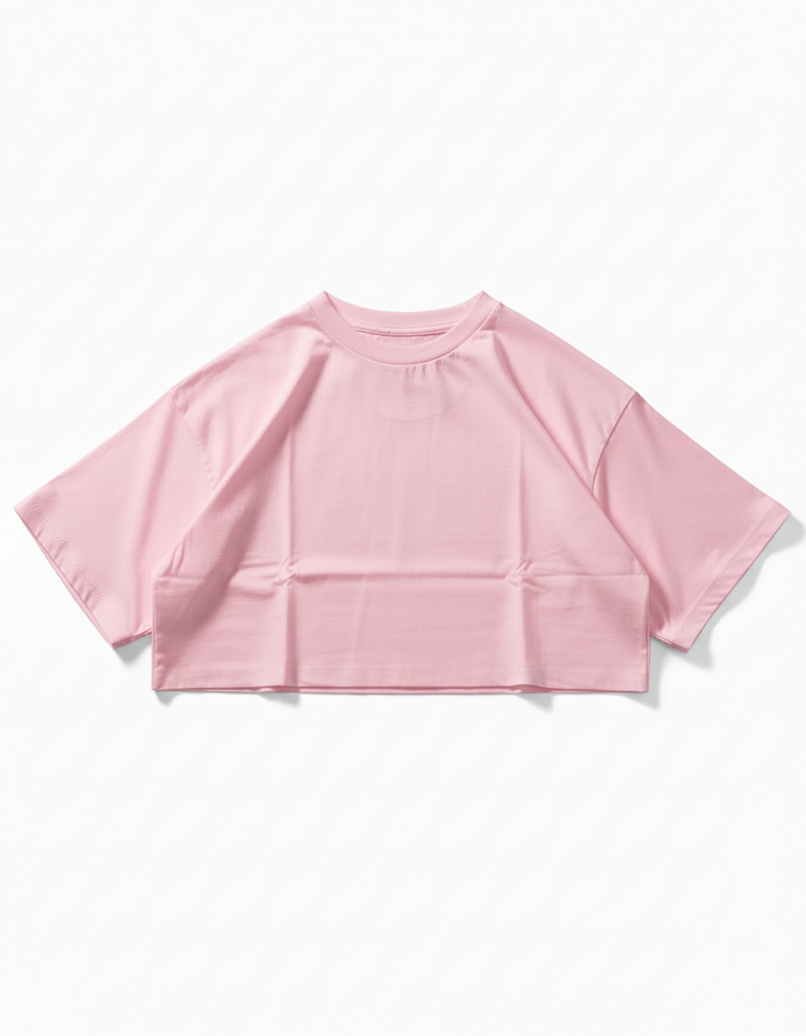 CROP TOP ROSA MUJER OVERSIZE