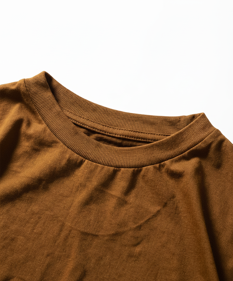 CROP TOP CAFÉ OVERSIZE MUJER