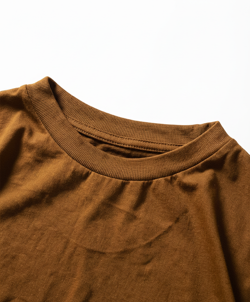 CROP TOP CAFÉ OVERSIZE MUJER