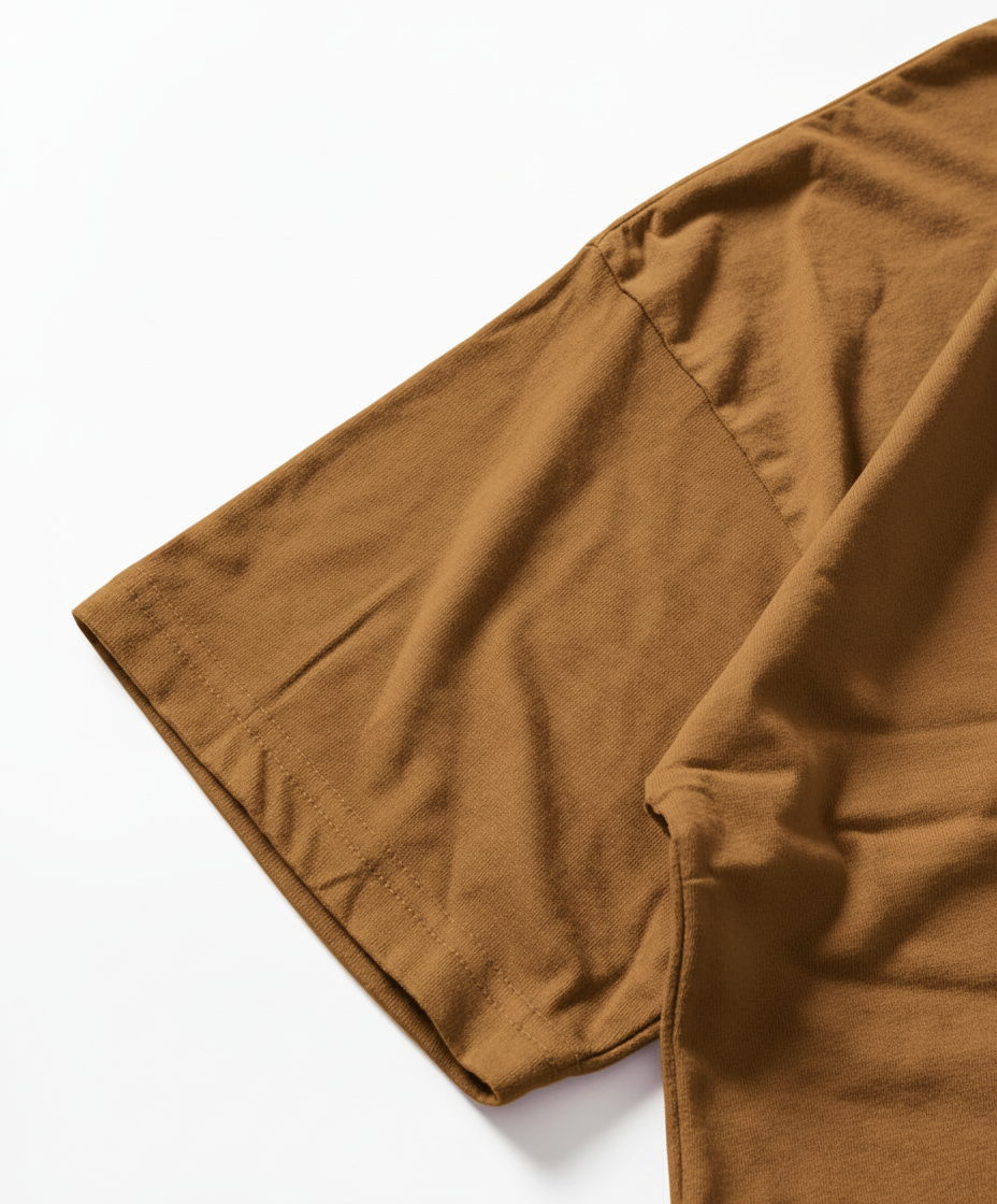 CROP TOP CAFÉ OVERSIZE MUJER