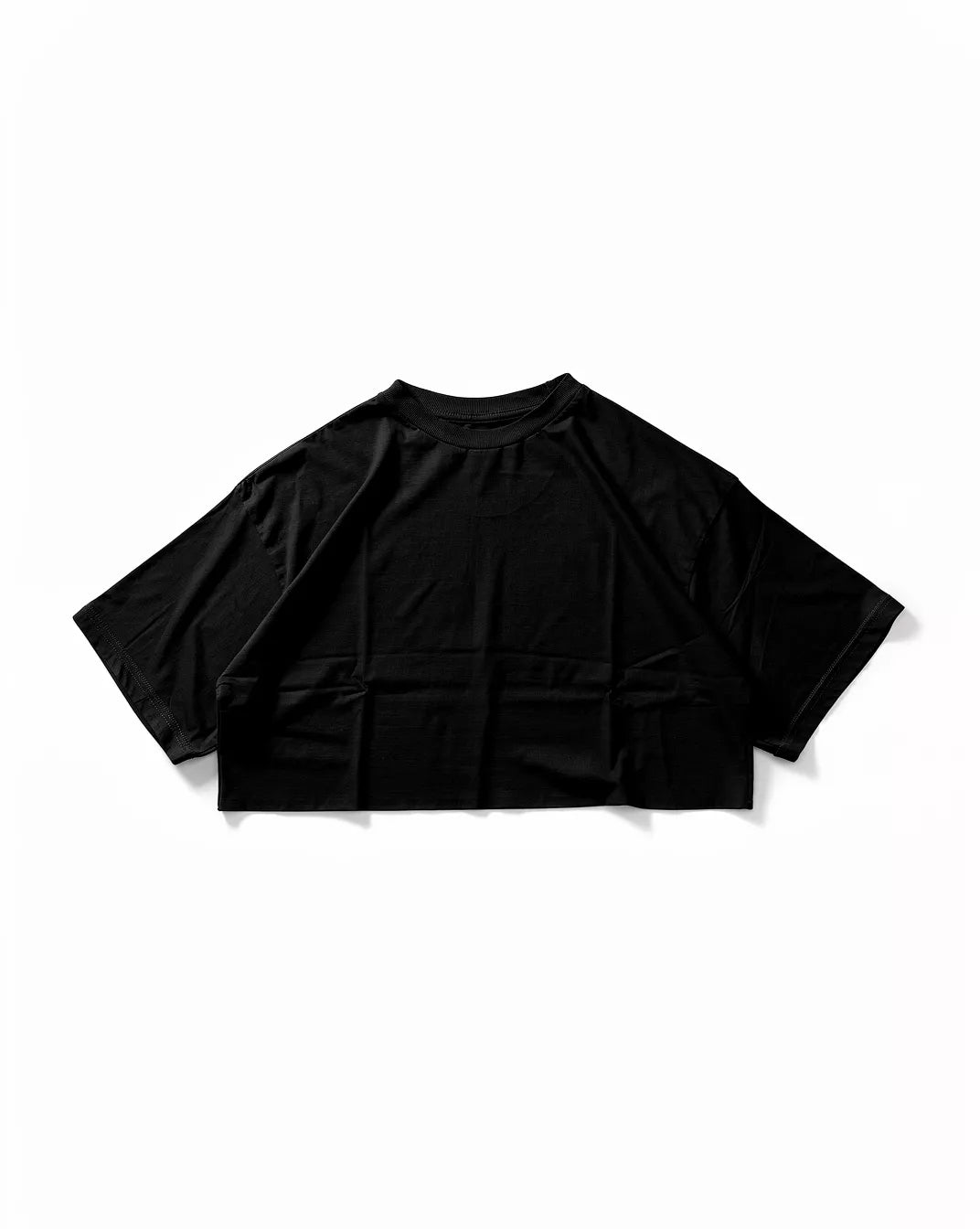 CROP TOP NEGRO OVERSIZE MUJER